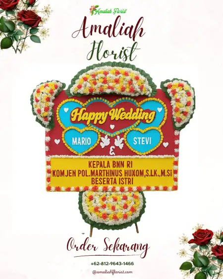 Papan Bunga Pernikahan Sarang Elang